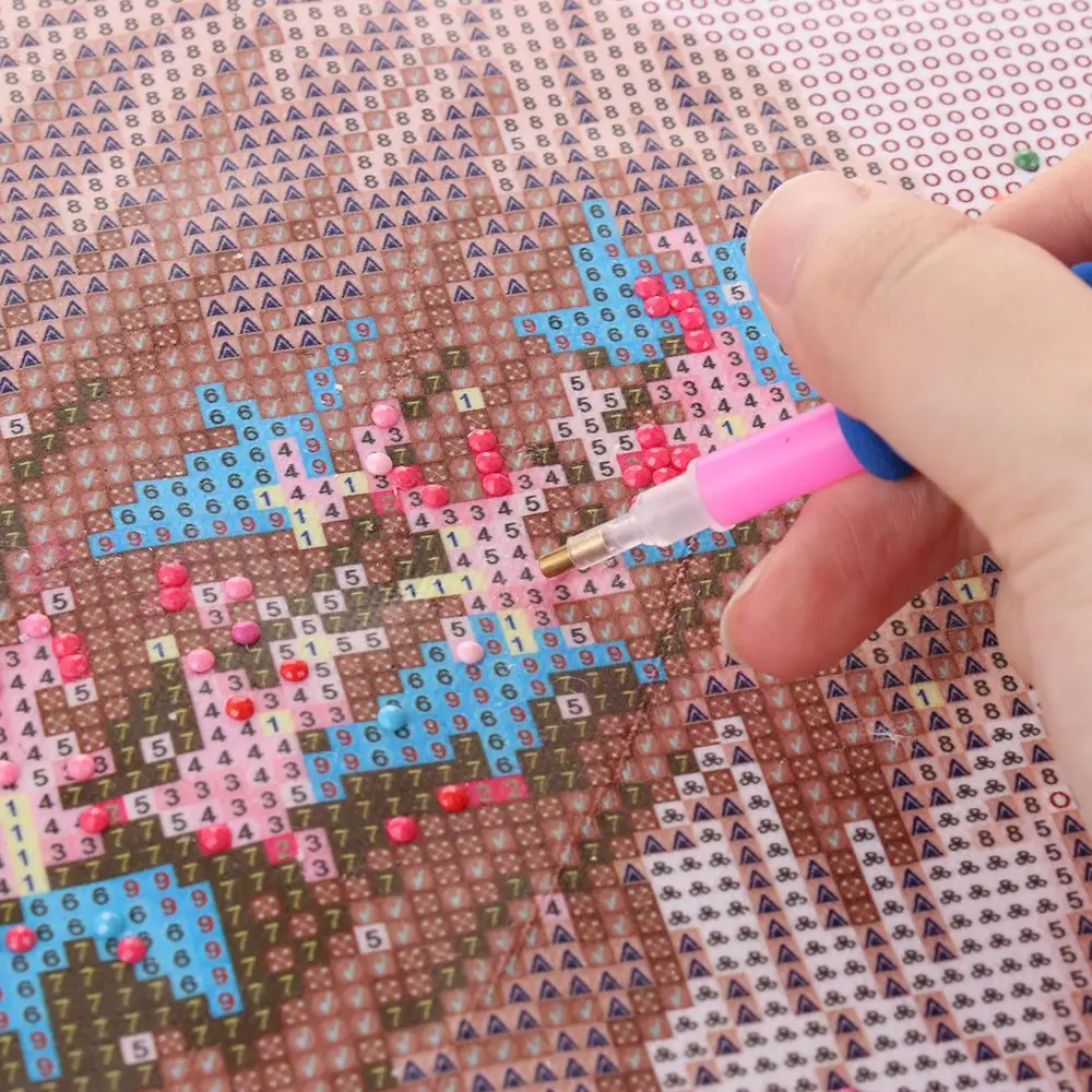 4 قطعة DIY بها بنفسك الخياطة اكسسوارات عبر غرزة الكوع 5D الماس اللوحة نقطة الحفر القلم الماس أدوات الرسم على الحائط مكافحة التعب