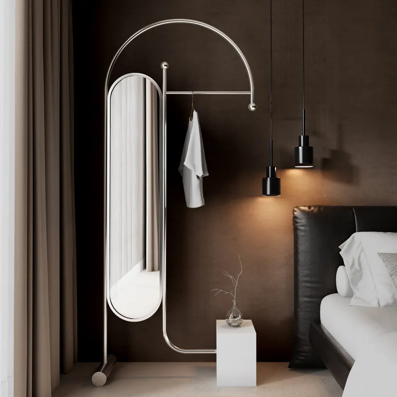 Perchero de Ropa Minimalista Blanco, Perchero de Pie Moderno para Dormitorio, Organizador de Ropa, Perchero de Ropa para Hotel, Muebles para el Hogar