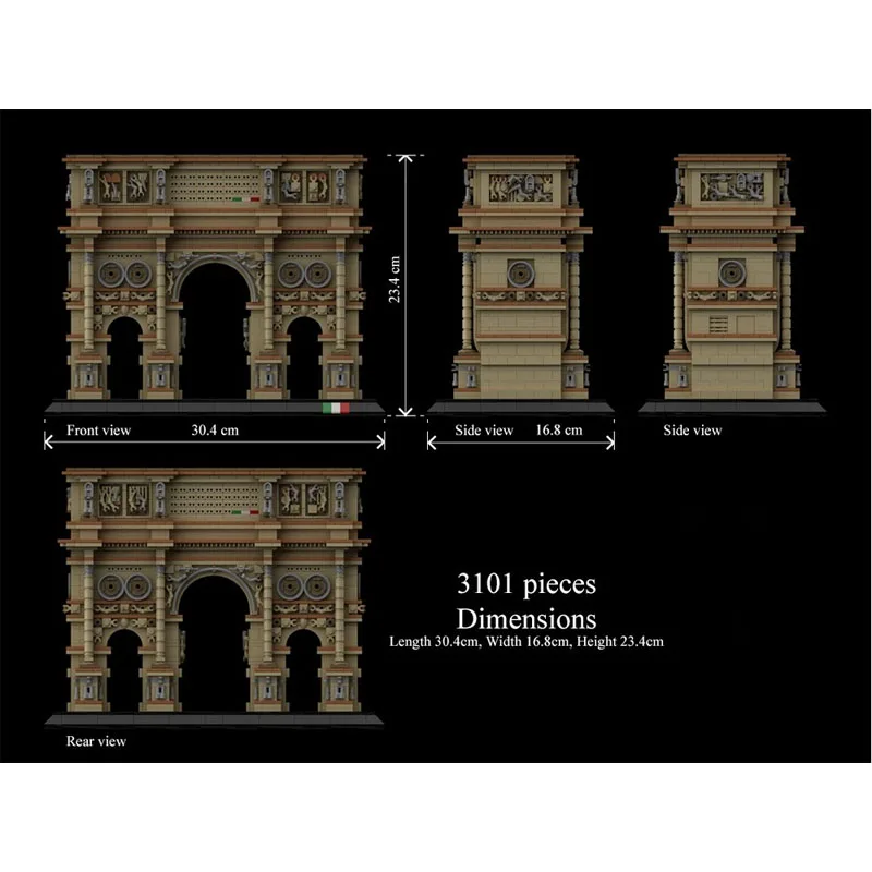 

MOC-214503 Famous City Arch of Constantine Street View Building Blocks Model 3101 PartsMOC Creative Boys Kids Birthday Toy Gift