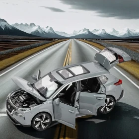 

1:32 Nissan X-TRAIL SUV, высокая имитация литья под давлением, модель автомобиля из металлического сплава, звук, свет, откатная коллекция, детские игрушки, подарки