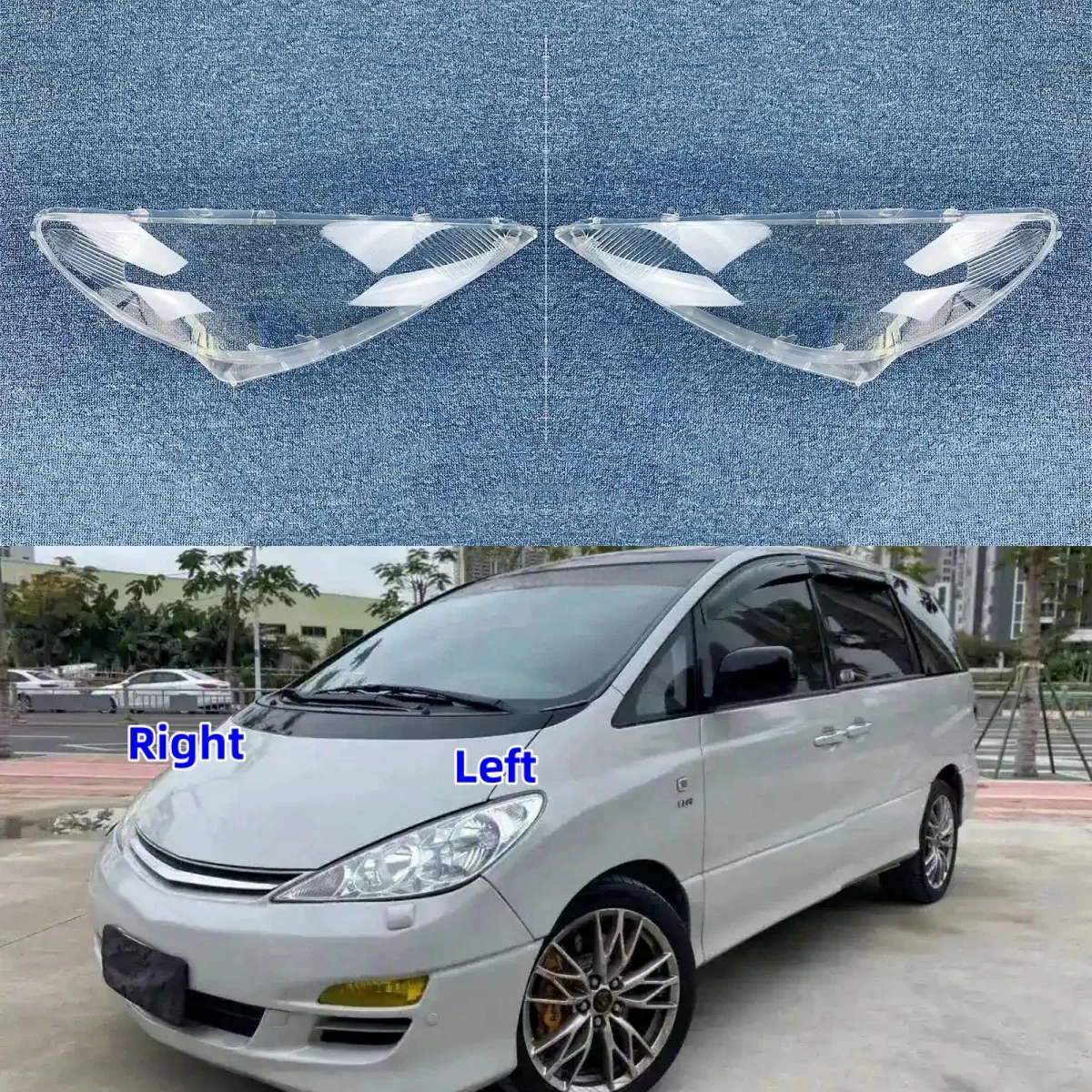 

Для Toyota Previa 2003 2004 2005, стеклянная крышка фар автомобиля, линза из плексигласа, замена абажура, прозрачная линза для фар