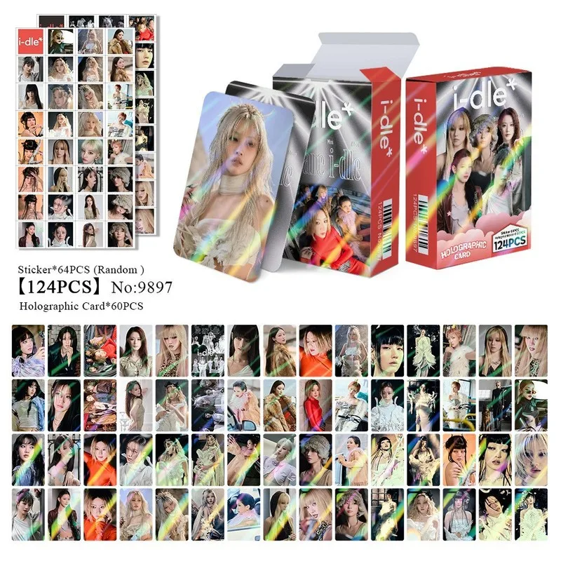 124Laser cardI-DLENew celebrity flashcardsKPOPPeripheralLOMOMini truck