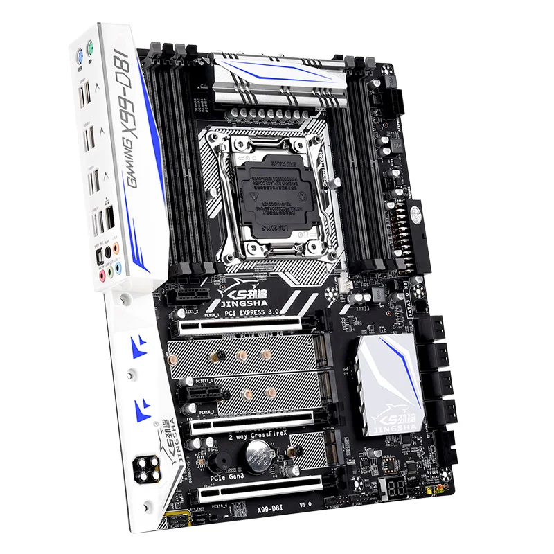 JINGSHA X99-D8I Game Office Motherboard DDR4 Memory LGA2011-3 V3V4 Four Channel X99 Chip Support Support Multiple Games M.2 WIFI