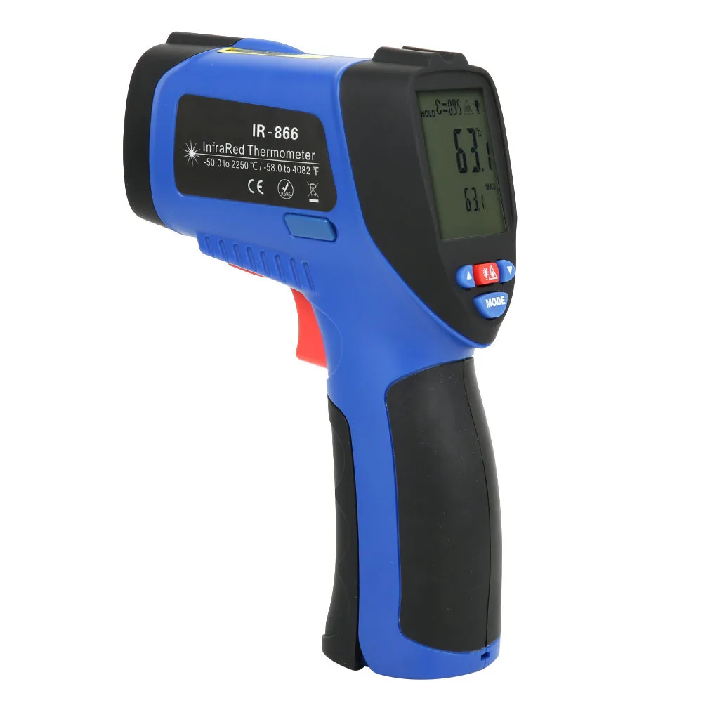 IR-866 전문 비접촉 적외선 온도계 온도 측정기 -50 - 2250 ℃ (-58 - 4082 ℉ ) 적외선 온도 측정기