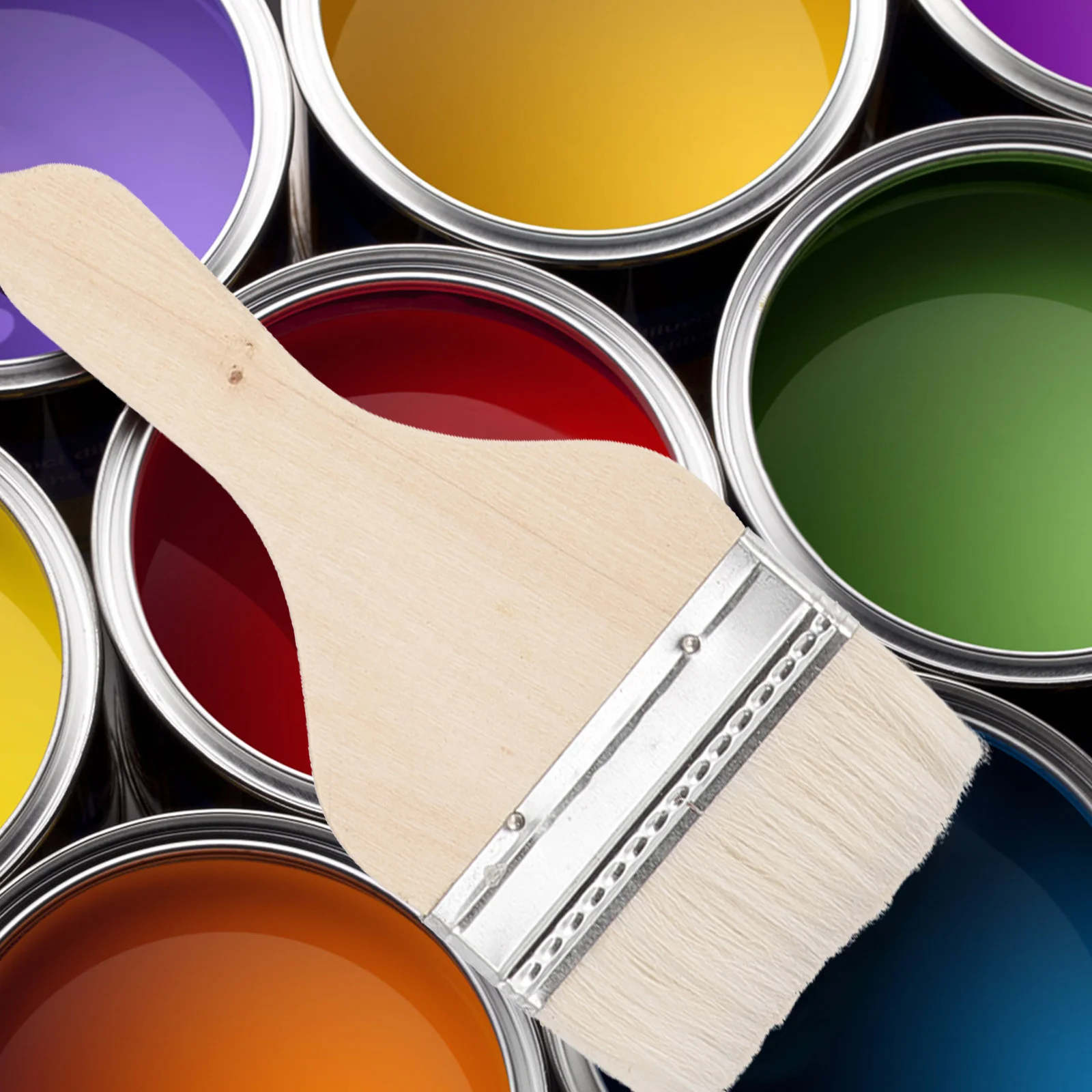 

8Pcs Painting Brush Set Wool Bristle Tools for Watercolor Oil Wall Furniture Art Craft Chip Wood Handle Brush Kit