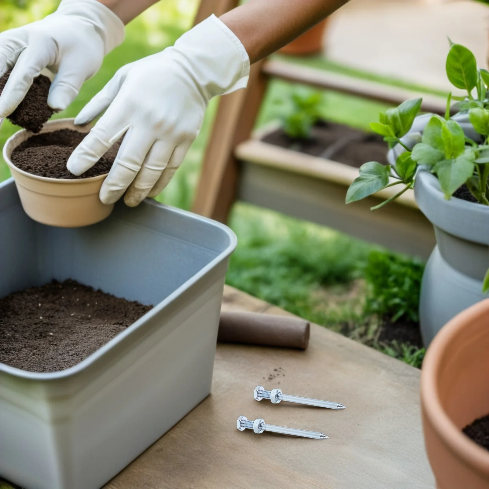 

20Pcs Garden Lawn Spikes 7Cm Metal Aerator Shoe Attachments for Grass Soil Loosening Strong Penetration Easy Fit Manual Lawn