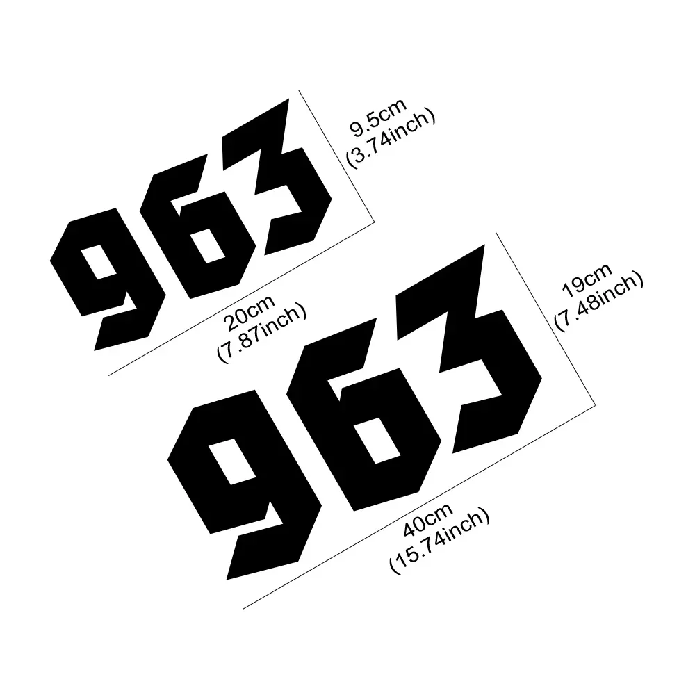 رقم 963 ملصق حائط من الفينيل لجسم السيارة نافذة خلفية شاحنات عربات جدران كمبيوتر محمول مقاوم للماء اكسسوارات السيارات الديكور التصميم #5