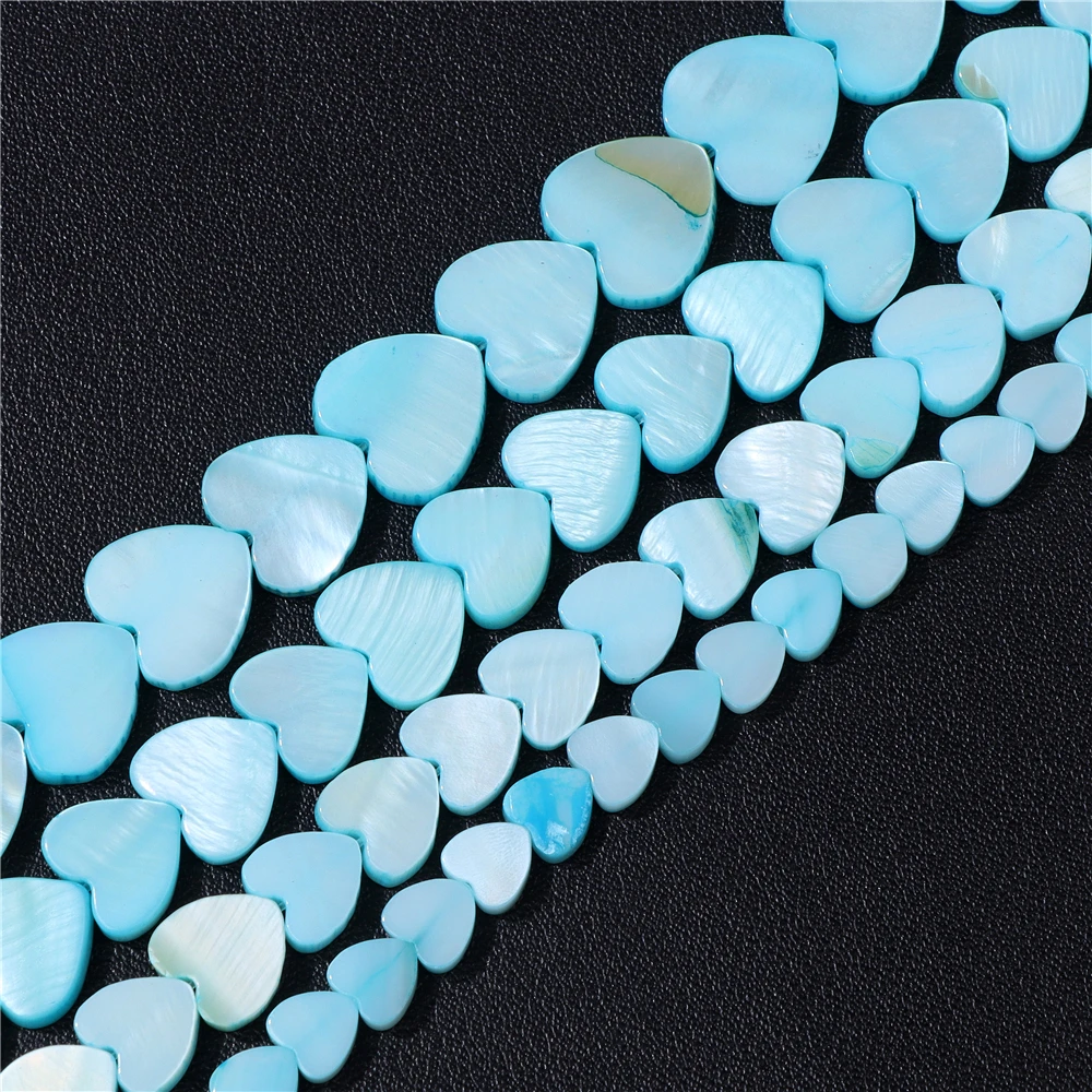 Natural Shell Heart Beads 6 8 10 12mm Multicolor Mother Of Pearl Heart Loose Beads for Jewelry Making DIY Bracelet Necklace