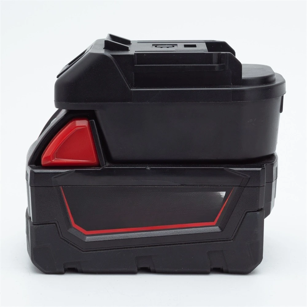 Pour Milwaukee 48-11-1820/1822/1840/1850/1852/1860/1862 adaptateur de batterie 18V pour perceuse électrique Makita 18V avec USB et lumière LED