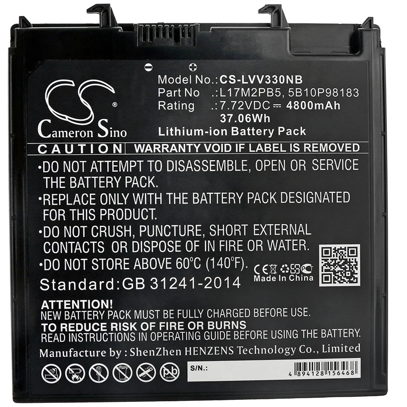 Imagem -03 - Bateria de Substituição Lenovo V33014 V330-14ikb V330-14ikb V330-14ikb81b0 V330-14ikb91b0004hmz V330-14ikb-81b0004rg 5b10p98182