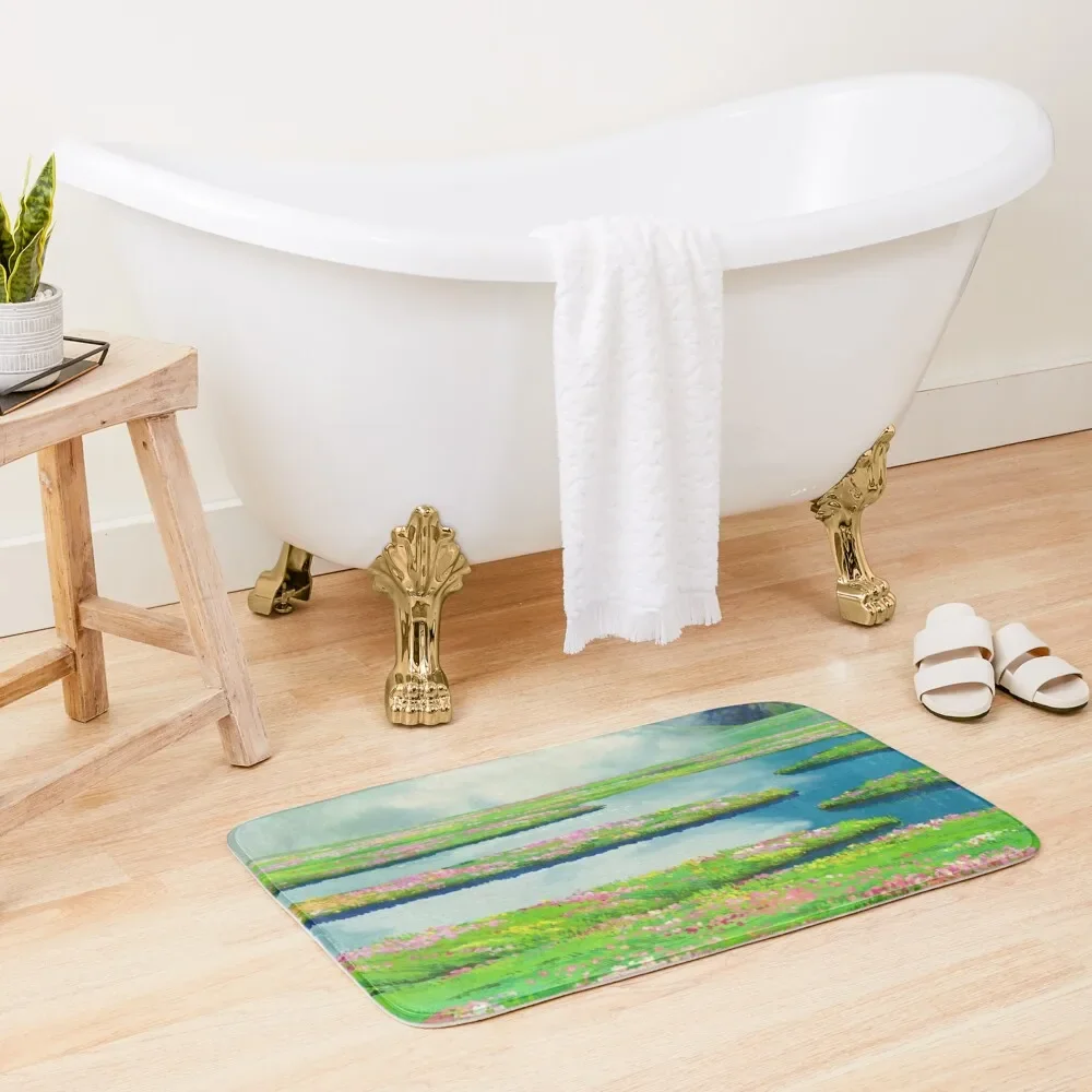 

Anime landscape Bath Mat Bathroom Rugs And Set Rug Foot Bathroom Gadgets Mat