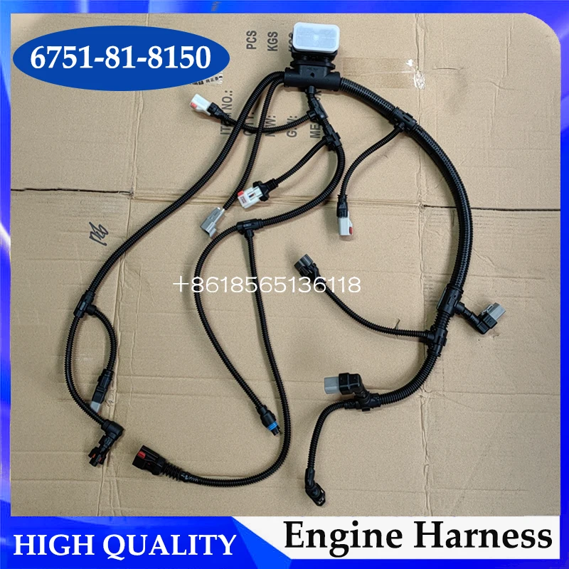 

6751-81-8150 4D107 Engine Harness for Komatsu PC160-8 Wiring Harness