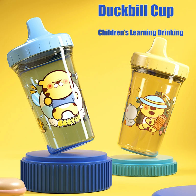 

Spill Proof Baby Sippy Cup 300ml Infant Water Cups Anti-choking Children's Learning Duckbill Cup Baby Accessories