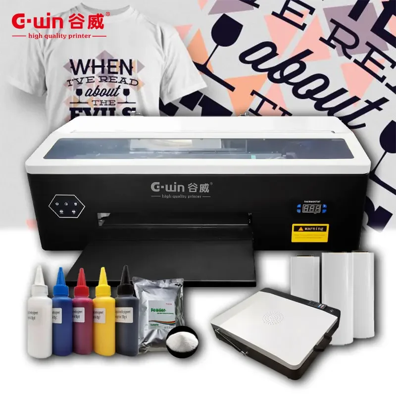 Hot Sale T Shirt Printing Machine L1800 Inkjet A3 Size DTF Printer Use A3 A3+ Pet Film And Oven Or Shaker Gw200 DTF Printer