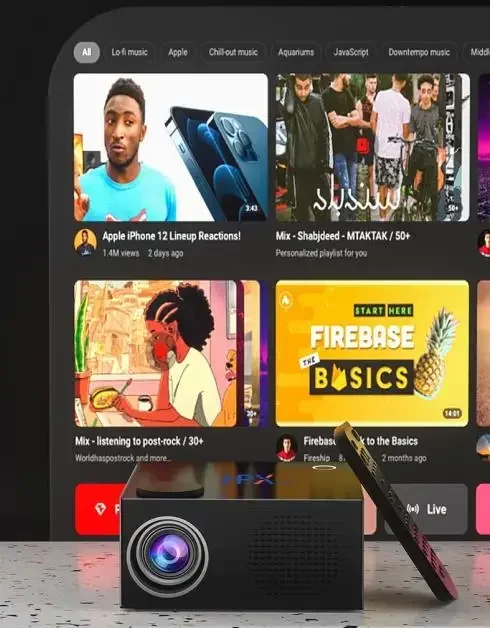 2025 YH21-Smart WIFI Android 3D 1080P 4K Heimkino-Projektor Tragbarer Mini-Pico-Videoprojektor für Heimkino