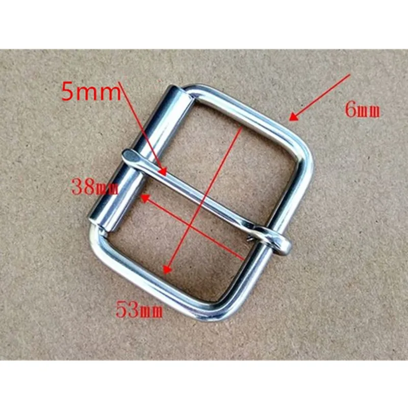 53mm Belt Buckle High Strength Stainless Steel Weightlifting Buckle Waistband Caestus Singles Pin Buckle