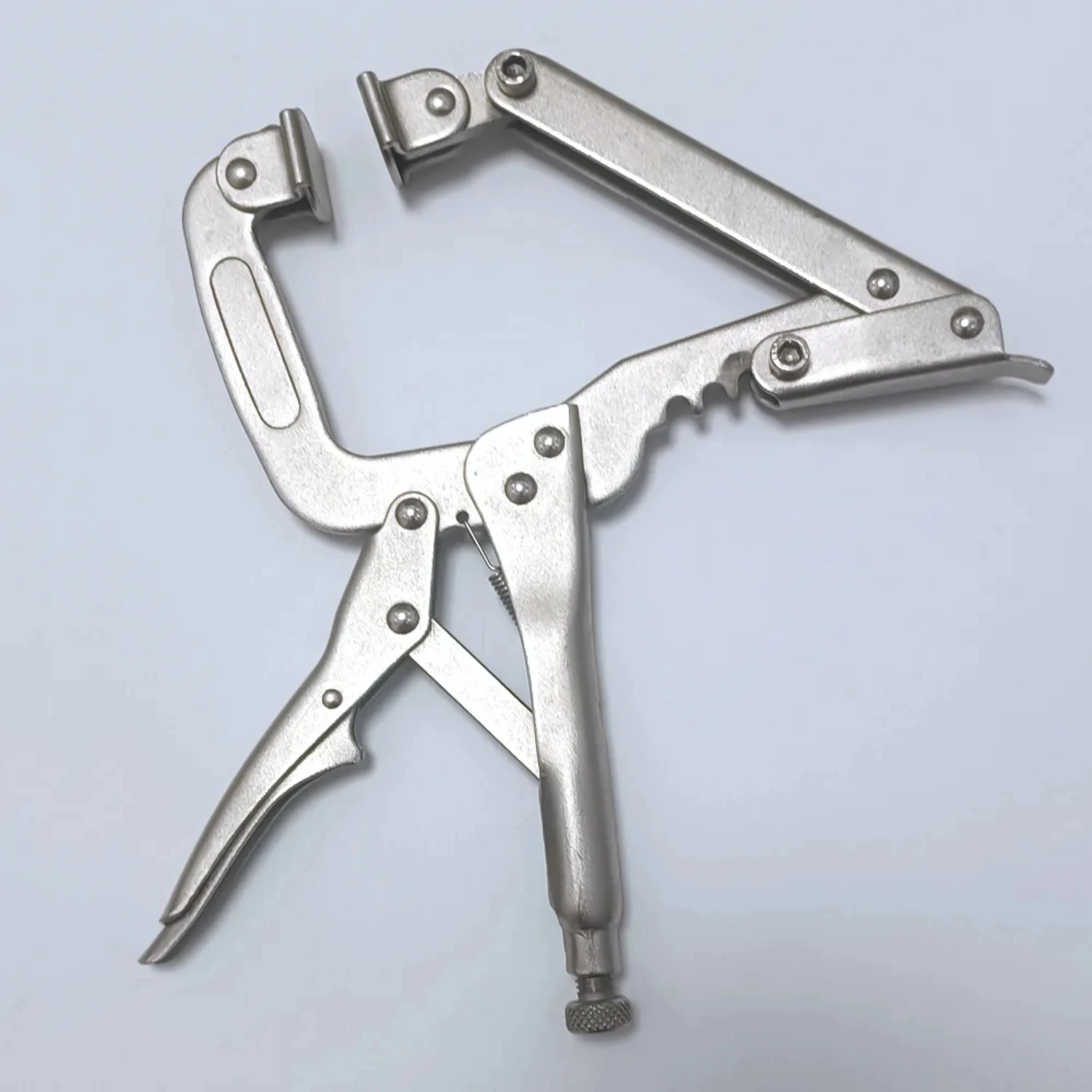 Adjustable 4-Point Locking C Clamp Pliers for Woodworking/Welding - Vise Grip Hand Tools (10 Inch Wide Capacity)