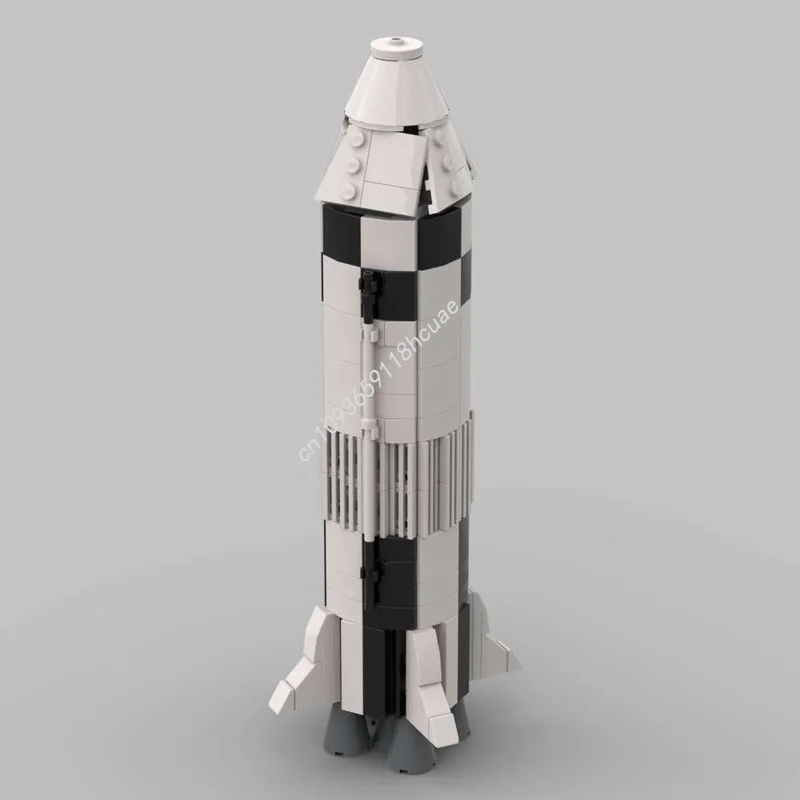 303 stks MOC Saturn V B 1 Geruite Model Bouwstenen Kerstcadeau Bouw Speelgoed Creatief Idee Onderwijs Baksteen Verjaardag
