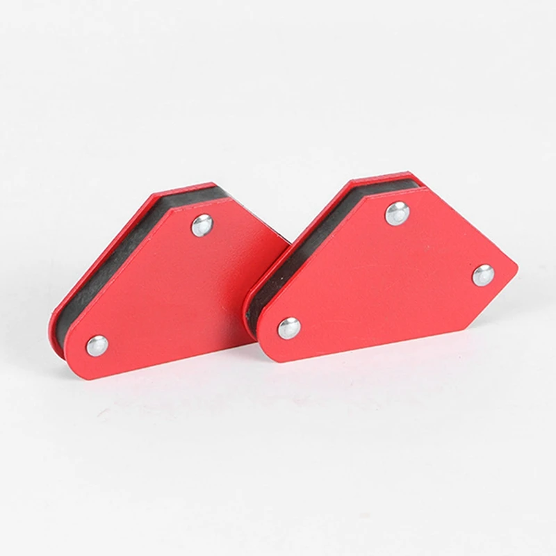 6Pcs Red goniometro dispositivo di saldatura magnetico Multi-angolo strumento di saldatura a magnete ad angolo retto
