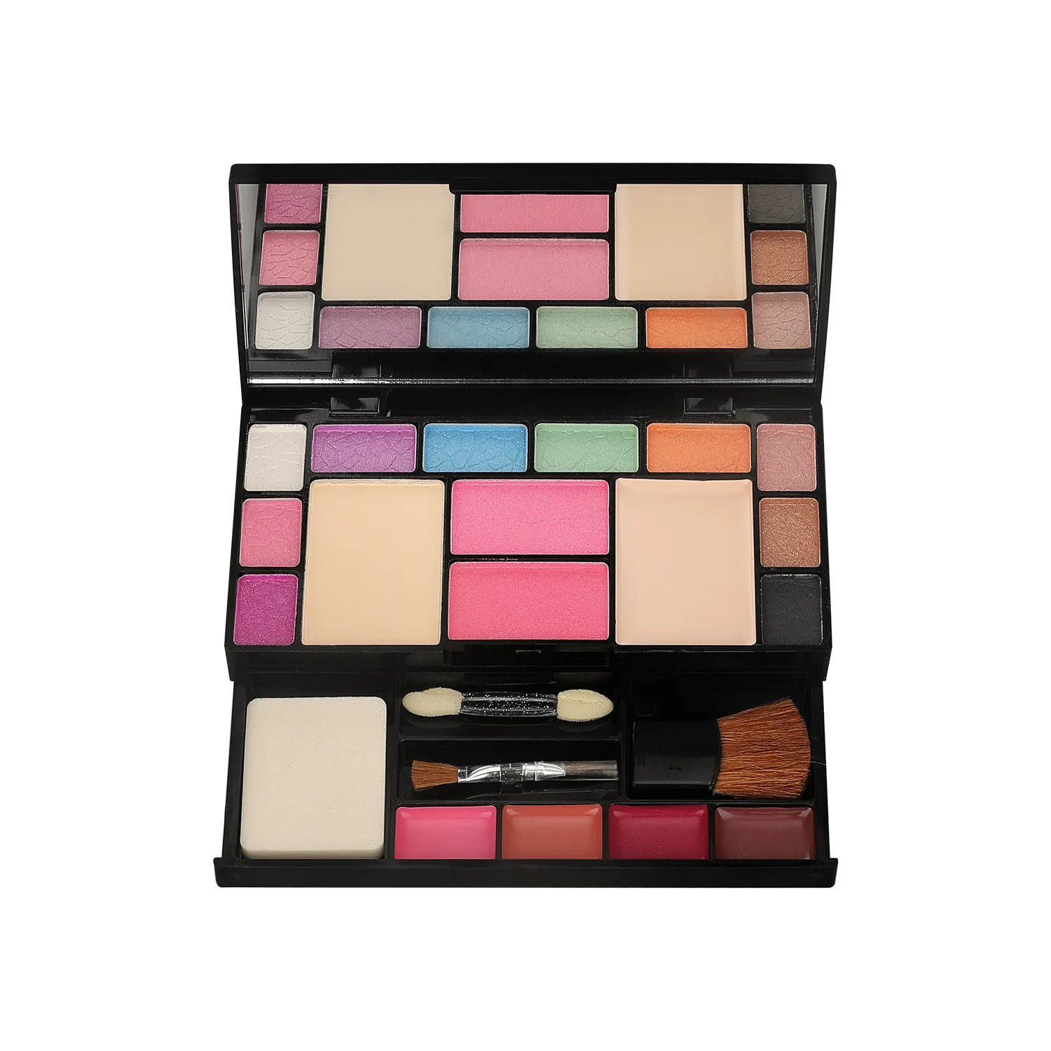 Professional 18 Color Make Up Set Matte Shimmer Eyeshadow Palette Lipgloss Foundation Powder Blusher Puff Tool Cosmetic Full Kit