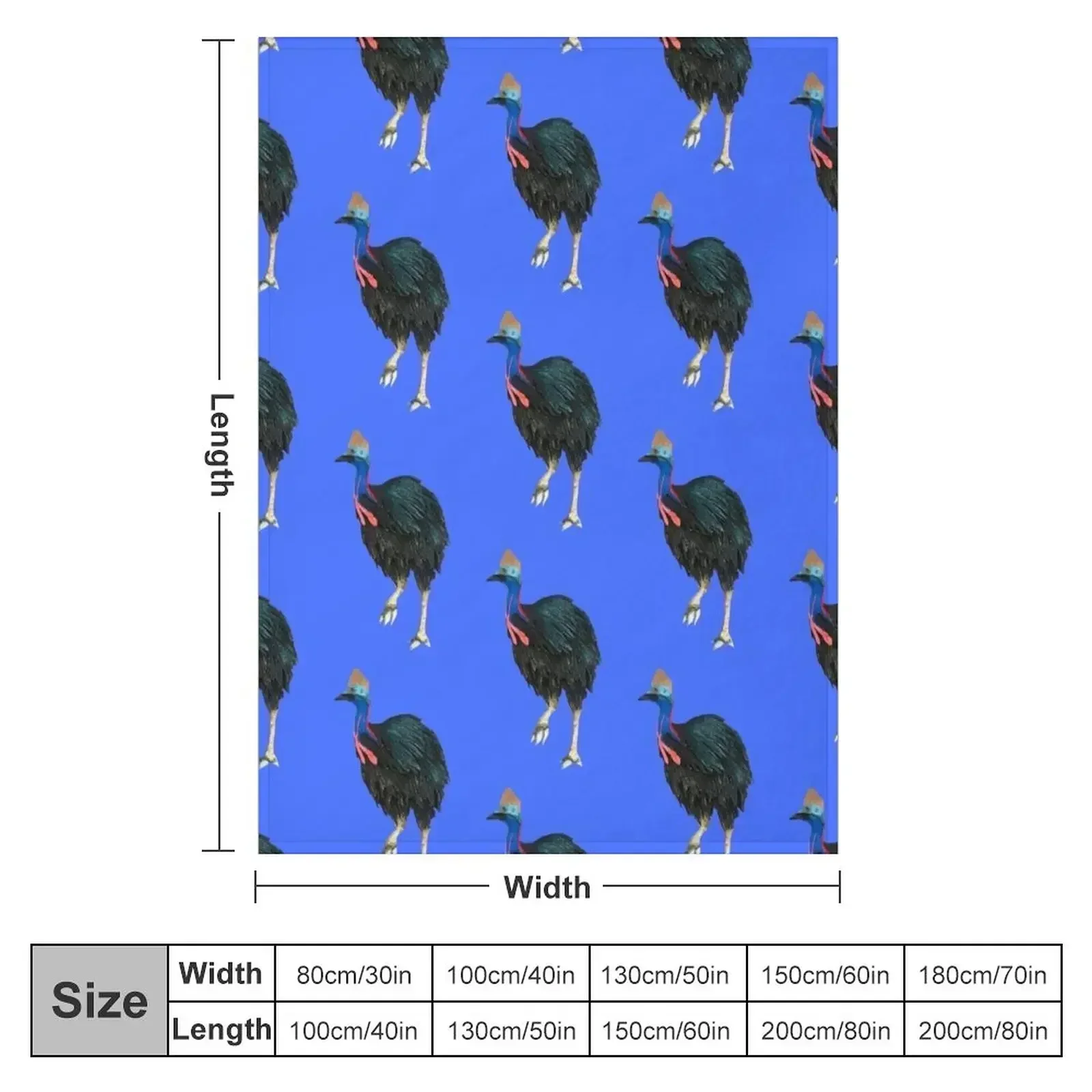 Cranky Cassowary Throw Blanket Beautifuls Luxury St valentine gift ideas Blankets