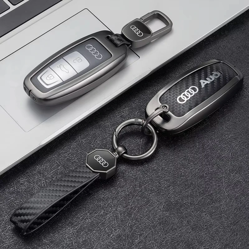 

Car Zinc Alloy Key Case KeyChain Metal Key Shell For Audi S Line Allroad Quattro A3 A4 A5 A6 A7 A8 Q5 S3 S4 S5 S6 S7 RS4 RS5 SQ5