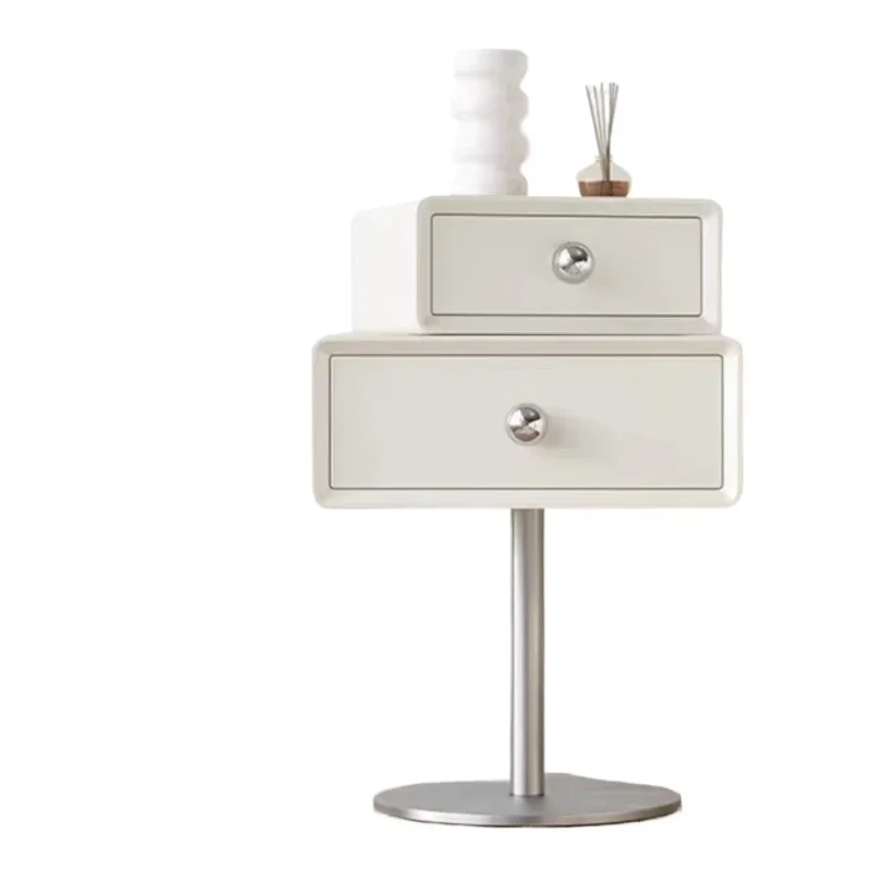 Cream wind bedsid e table Nordic mo dern si mple rota ting be dside table Mi ni person ality crea tive