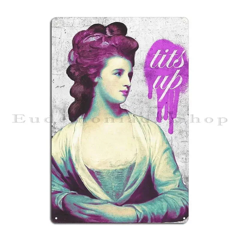 Tits Up Altered Classic Art Metal Signs Rusty Design Classic Cinema Design Tin Sign Poster