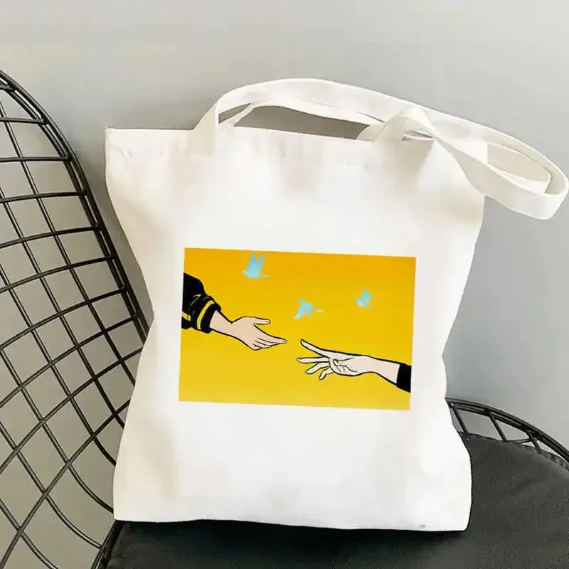 Shopping Tote Bag Shoping Reusable Bolsa Compra Boodschappentas Sacolas Banana Fish Shopping Bag Grocery Shopper Canvas Bag