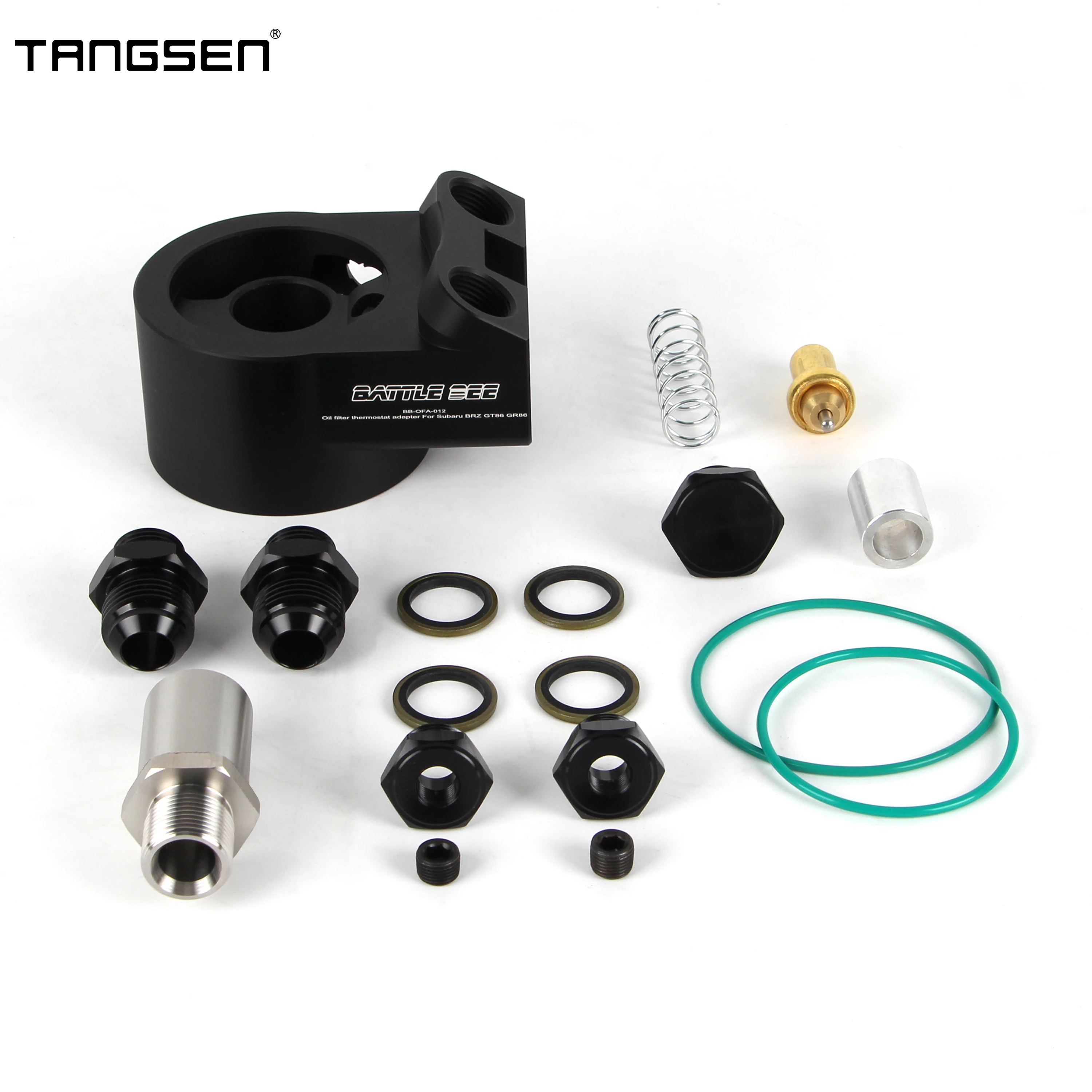 Universal 45 Degree Elevation Heighten Engine Oil Cooler Adapter Thermostat For Civic FK7 FK8 FC1 Toyota GT86