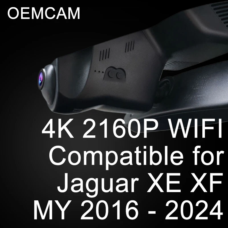 داش كام 4K واي فاي كاميرا مزدوجة أمامية وخلفية داشكام OEM التوصيل اللعب ل جاكوار XE XF 2024 2023 2022 2021 2020 2019 2018 2017 2016