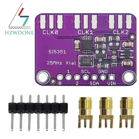 Moduł generatora zegara Si5351A Si5351 I2C DC 3V-5V, generator sygnału zegarowego 8KHz-160MHz dla Arduino