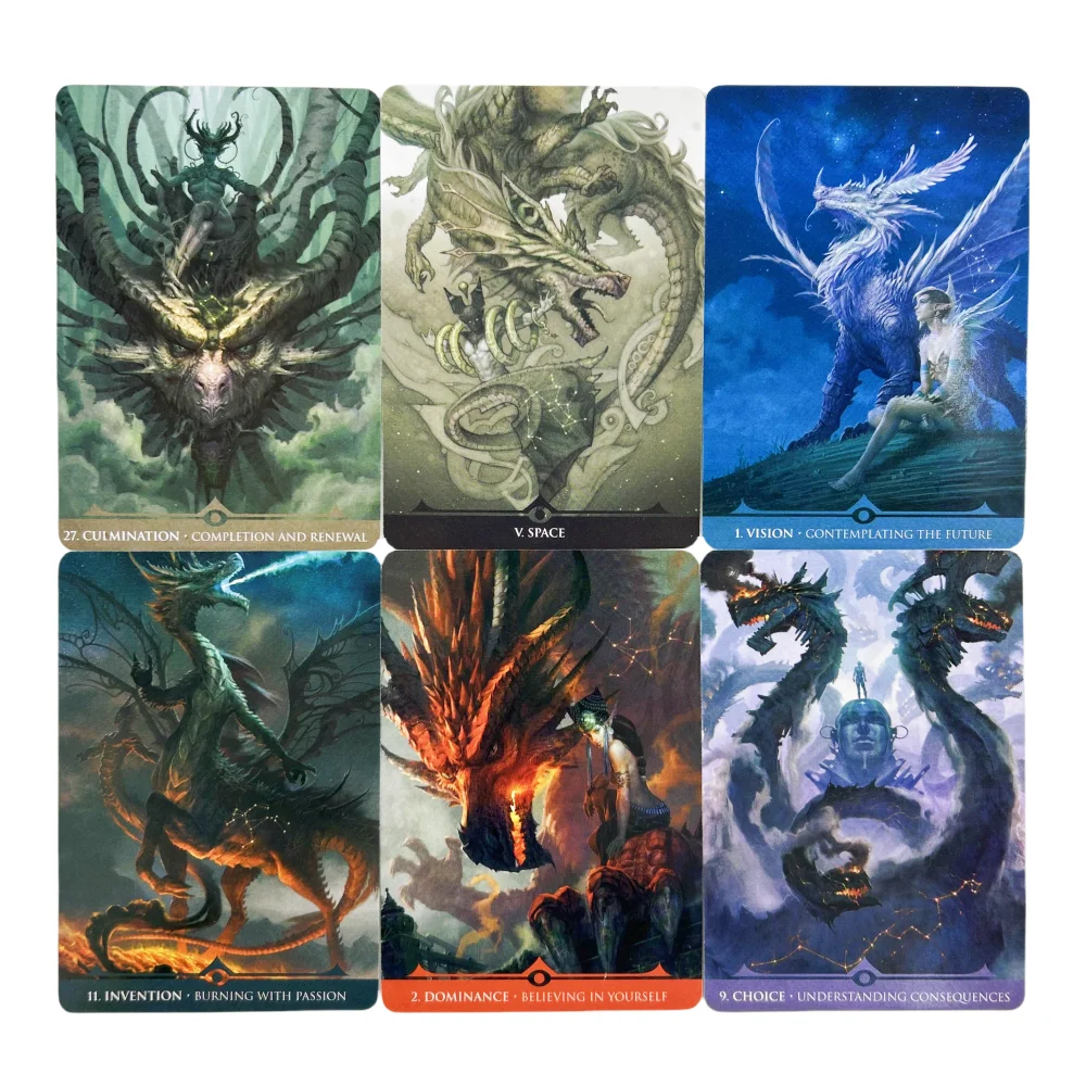 

Star Dragons Oracle Cards Game Fortune-telling Tarot Divination Edition Creativity Messages Board Deck