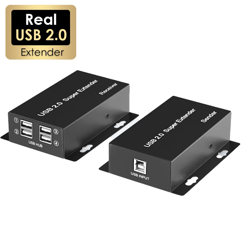 

Real USB 2.0 Super Extender 50M Prolong Over CAT6 Cable 4 Port USB HUB Extension for Webcam Camera Printer U Disc Keyboard Mouse