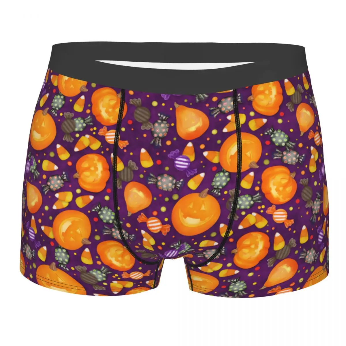

Мужское крутое нижнее белье с тыквой на Хэллоуин, трусы-боксеры, мягкие шорты, трусы, трусы