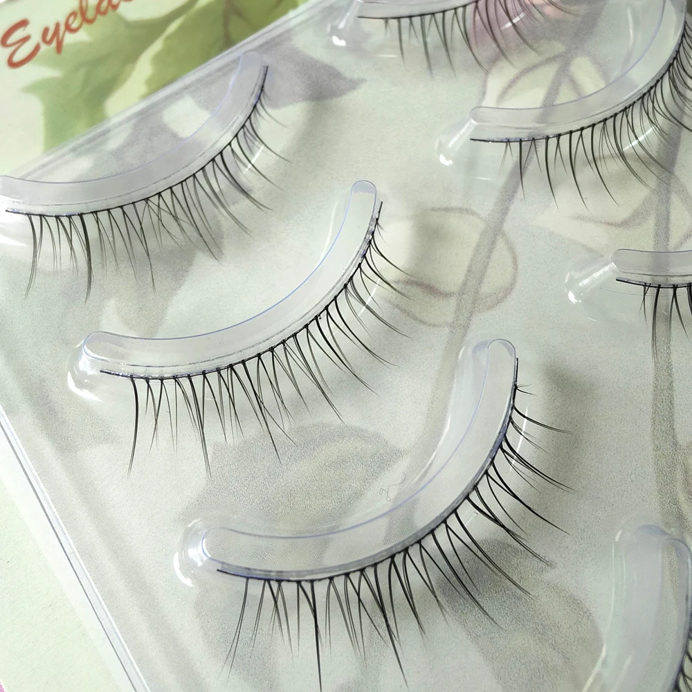 Ensemble de faux cils d'apparence naturelle, outils de maquillage, extension de cils dégradés natifs, cils ultra légers et doux, faits à la main, 5 paires