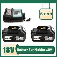 For makita 18v Battery BL1830 BL1850B BL1840 BL1850 BL1860 18v Replacement Power Tool Batteries screwdriver battery & charger.