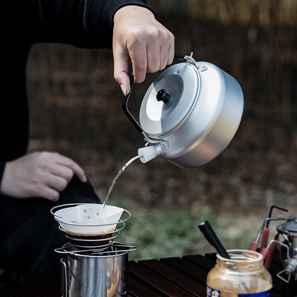 

2pcs Camping Kettle Filter Extension Mouths Stainless Steel Silicone Water Pot Nozzle Outdoor Tools Hiking Accessories
