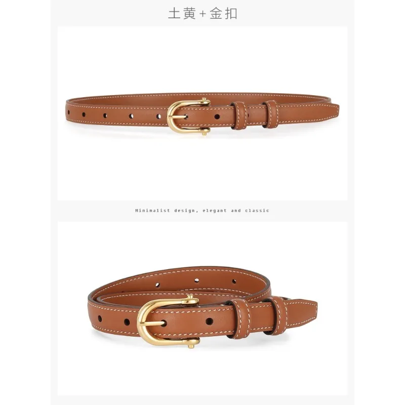 

Genuine Cow Leather Women Belt 2024 New Fashion Designer Waistband for Women Casual Pants Waist Band High Quality Luxury Brand