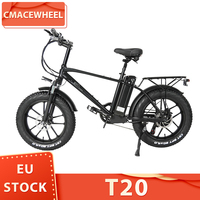 CMACEWHEEL T20 Electric Bike 20*4.0 inch CST Fat Tire 750W Motor E-Bike 40-45km/h Max Speed 48V 17Ah Battery Electric Bicycle