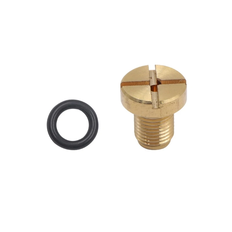 Brass Radiator Drain Screw with Slotted Head and Sealing Washer, Threaded Replacement Fastener for E36/E46/E39 Cooling System