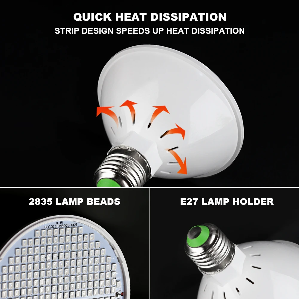 LED Plant Grow Light LED Lamp E27 Plant Lamp Fitolamp Full Spectrum Indoor Hydroponics Flower Seedling LED Spotlight Bulb