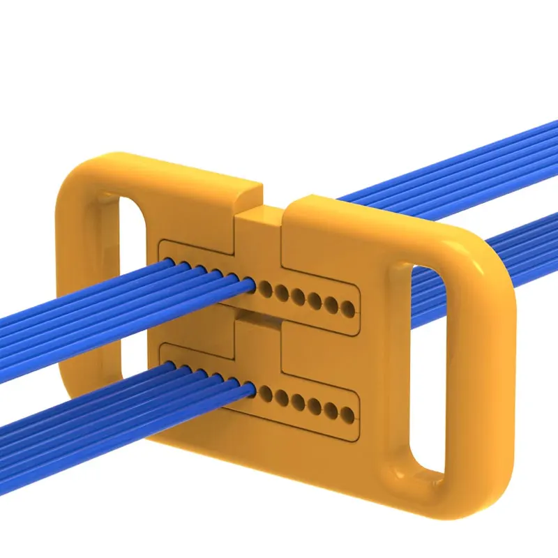 Linkwylan 24 Holes Fireproof ABS Cable Management Tool Network Wire Organizer for Cat5 Cat6 LAN Cable Installation