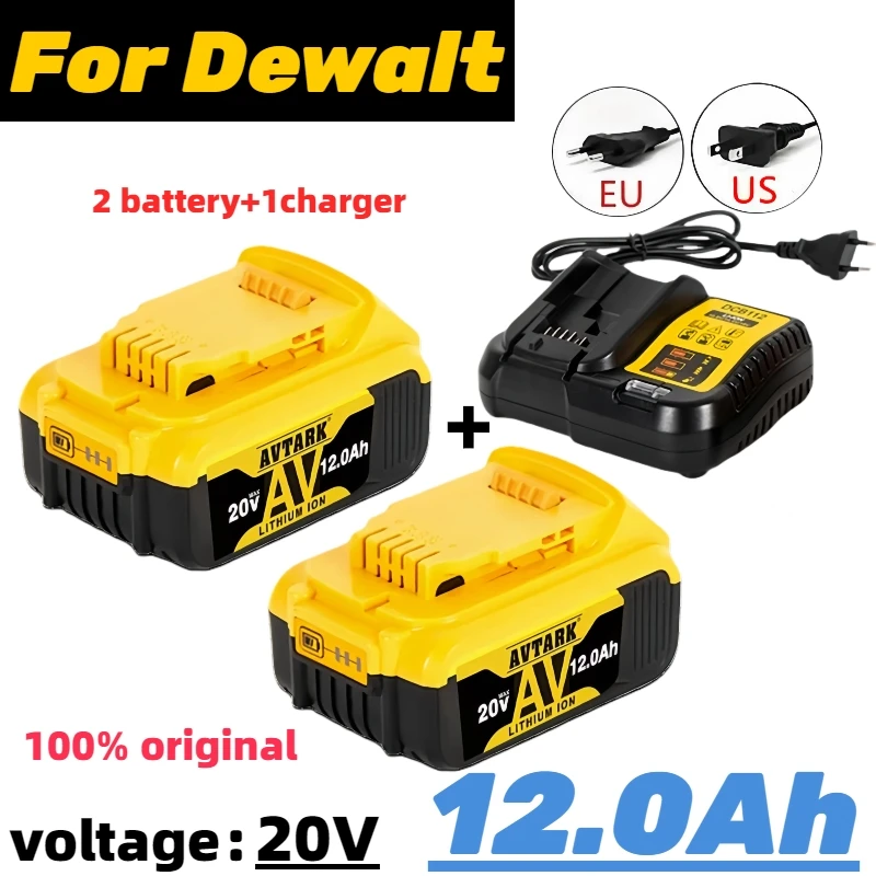 

100% Authentic for Dewalt electric tool battery 20V 12Ah rechargeable battery replaceable DCB180 DCB201 DCB200(KC) certified