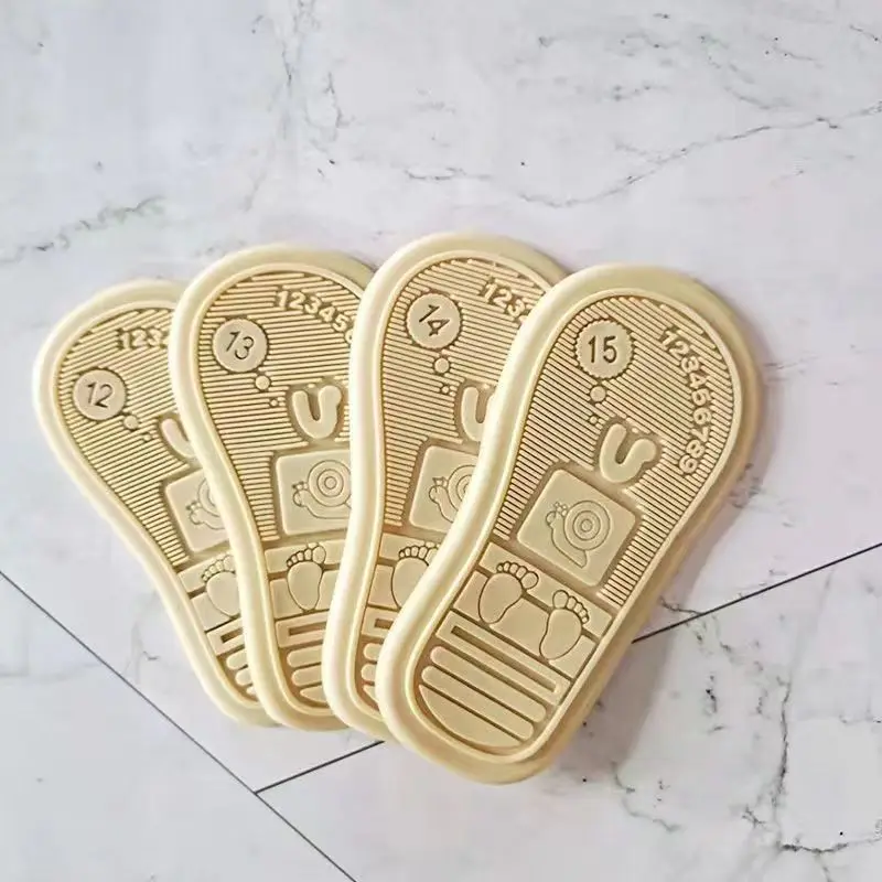 Baby Walking oes Handmade Woolen Slipper Sole Anti-Slip for Children Learning to Walk Crochet Hook Special DIY Accories
