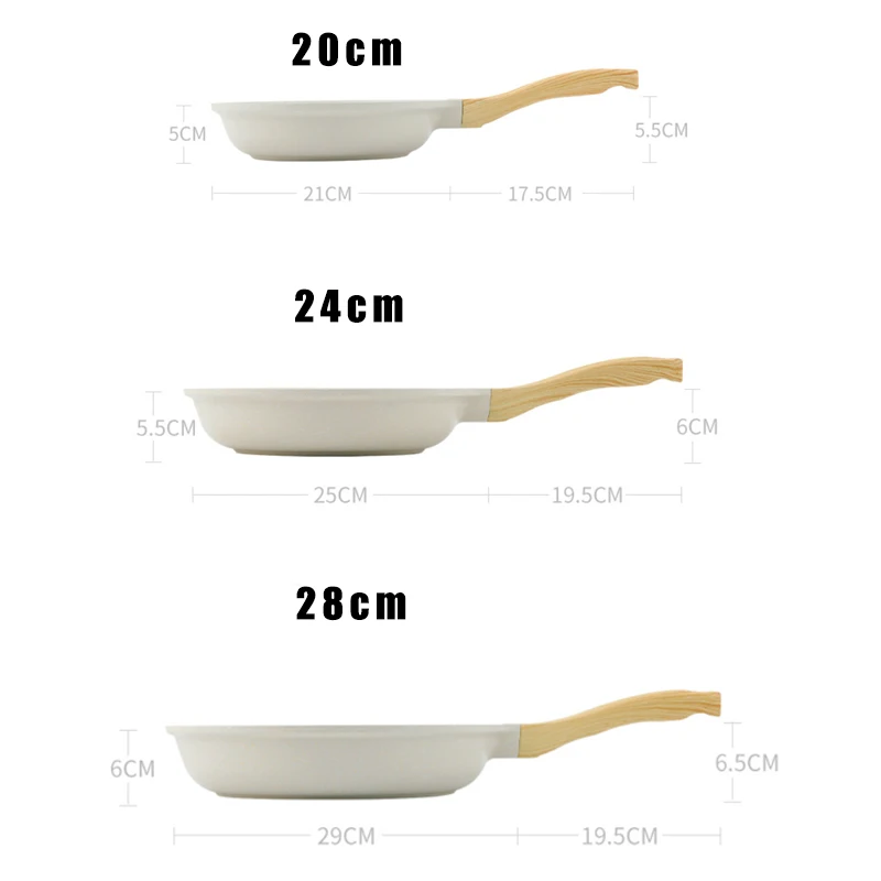 Durable Frying Pan Wok Pan Non-stick Ceramic Pot Induction Gas Stove Universal Cookware Steak Cooking Saucepan Nonstick Pan