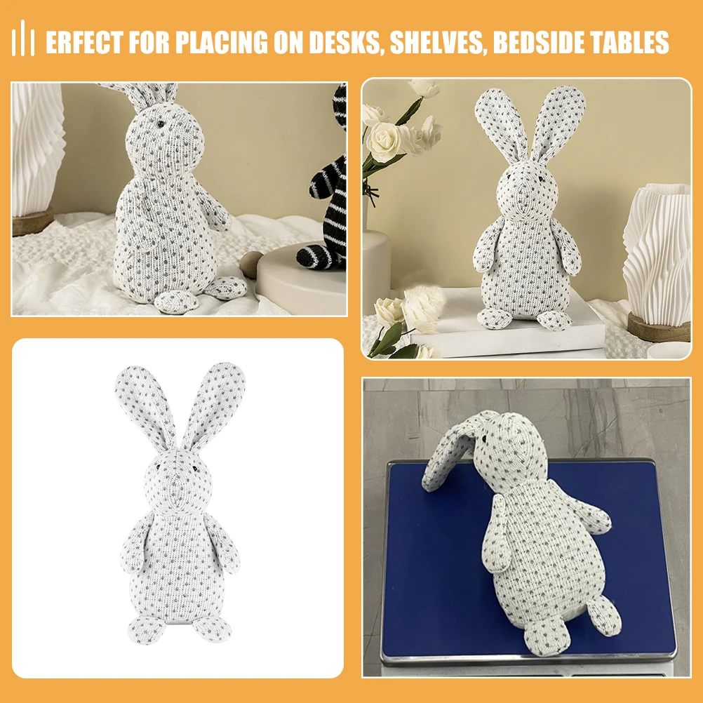

Girl Rabbit Ornament Child Fabric Bunny Cloth Figurine Tabletop Decoration