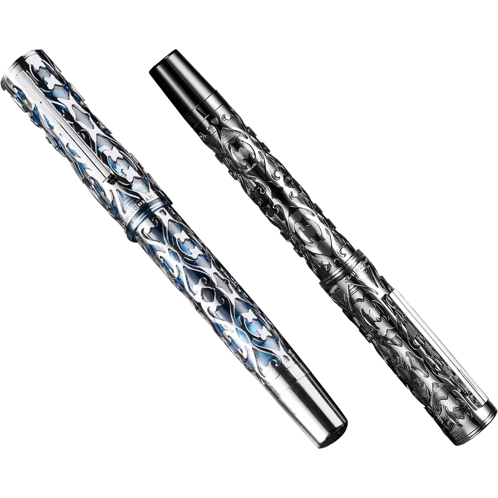 HongDian D1 Fountain Pen with EF/F Soft Iridium Nib Screw Cap Writing Office supplies Student Stationery Retro hollow out pens