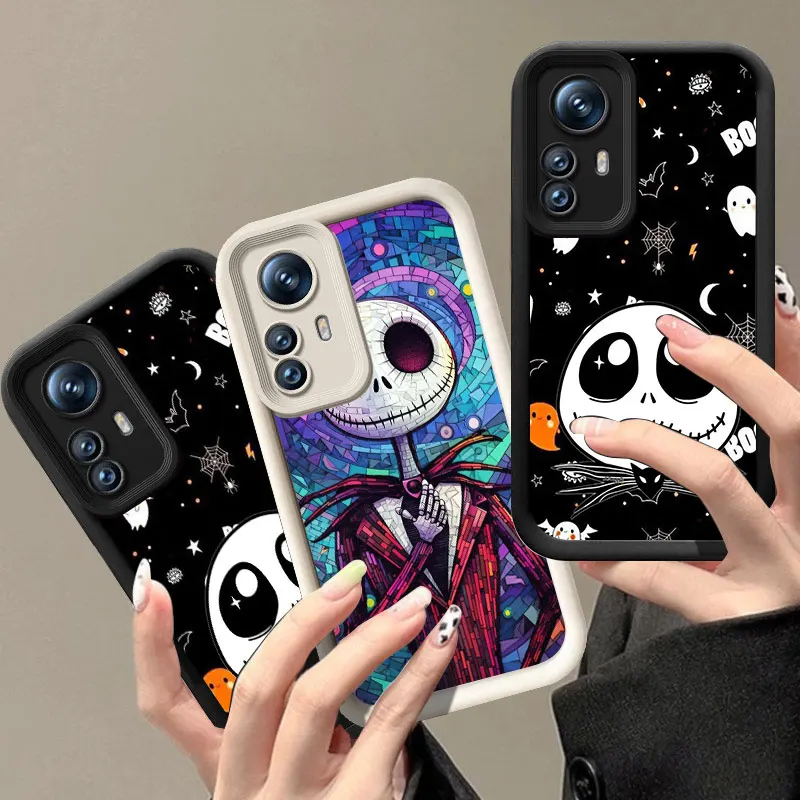 J-Jack Skellington Skull Phone Case For Redmi 9A 10A 9C 10C 12C 13C 14C 4G 9i 9T K30 K50 Pro K40 Gaming A1 A2 A3