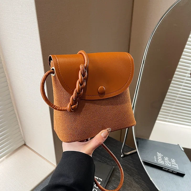 Women's shoulder messenger bag niche design temperament bucket bag